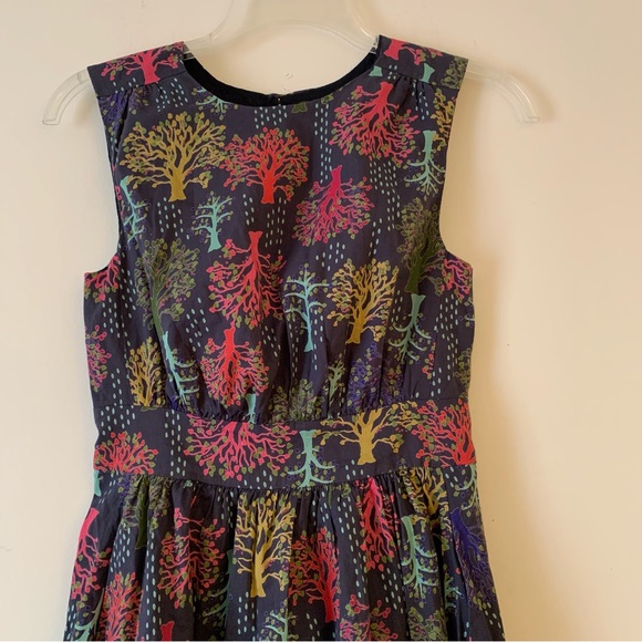 EMILY & FIN. Dress w/ tree prints in different colors. Cotton fit & flar… - Picture 4 of 11
